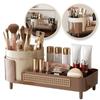 Organizer For Brushes Cosmetics Viennese Braid Rotating Brown