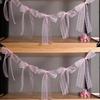 Bowknot Banner Hanging Pendant Garlands For Girls Princess Birthday Party Decor Baby Shower Wedding Party Po Background Decor