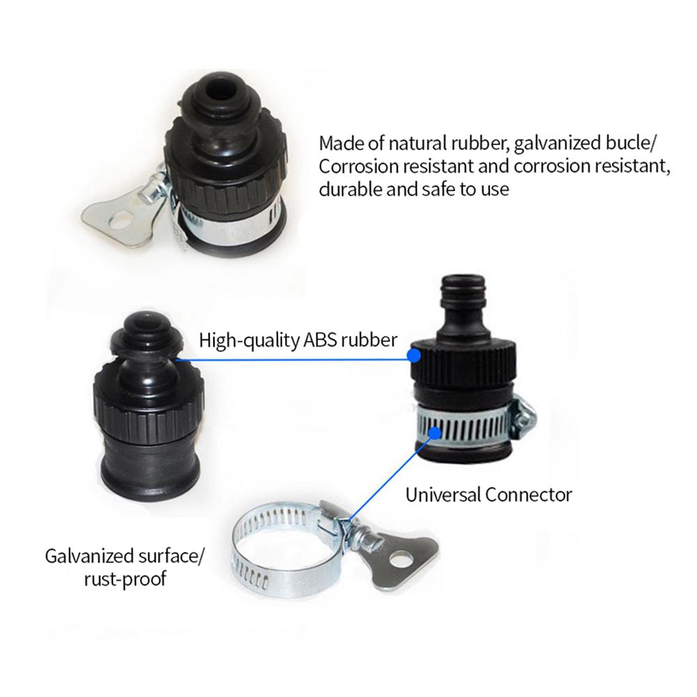 Адаптер для крана,   Соединитель для шланга крана, Адаптер шланга для крана со   стальным зажимом