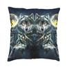Custom Wolf Tree Pillow Case 45X45Cm Decoration Kawaii Animal Cushions For Sofa Square Pillowcase