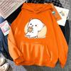 Mikiny Bubble Tea Broskvová Kočka Kawaii Potisk Mikina Ženy Harajuku Streetwear Kreslený Vzor O-Výstřih Top Oblečení