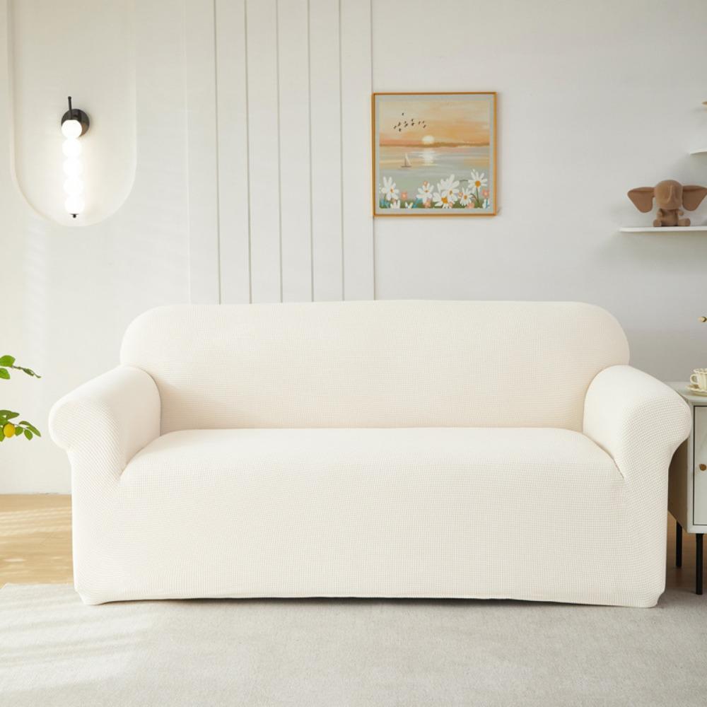 Thick Corn Fleece Couch Cover Stretch Elastic Sofa Slipcover Anti Slip All Season Use