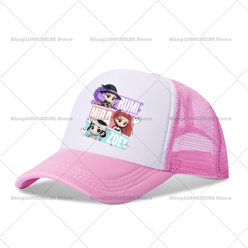KPoP Demon Hunter Summer Baseball Cap Cartoon Anime Print Hat Boy Girl Breathable Kid Hat HipHop NetCap Kawaii Kids Toy Gift