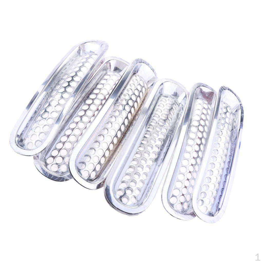 

7 Pieces Chrome Grille Mesh Inserts Cover Replacement
