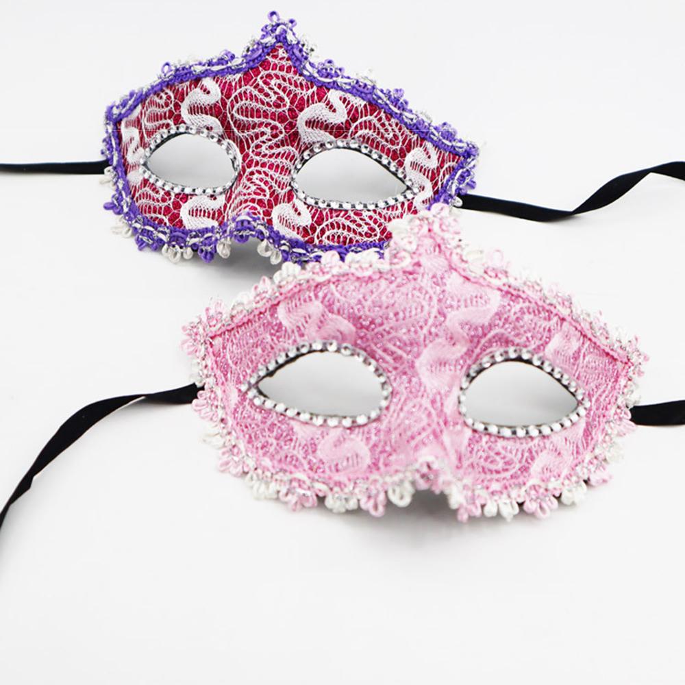 Adult Half-Face Mask Retro Half Face Masks Venetian Party Beauty Princess Mask Prop Halloween Christmas Masquerade Ball Decor