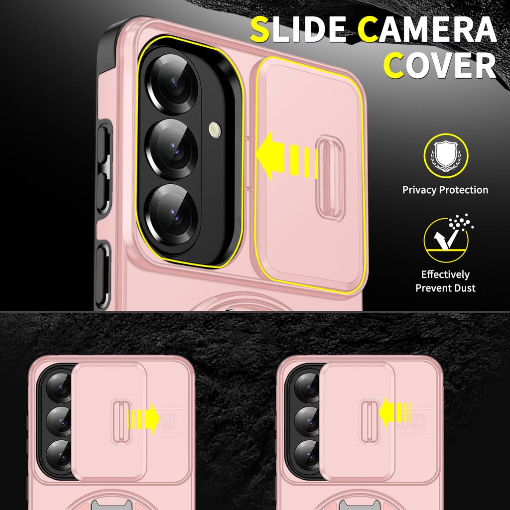 Slide Lens Protect Armor Case For Samsung S26 S25 S24 S23 S22 FE Ultra Plus A57 A17 A56 A36 A16 A06 A55 A35 Magneti Holder Cover