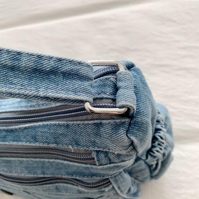 Jeans Crossbody-Tasche mit mehreren Reißverschlusstaschen, lässige Umhängetasche für Damen, für den täglichen Gebrauch und Reisen