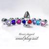 3Sizes Stainless Steel Anal Plug Heart Shape Gem Base Beginner To Expert Metal Butt Plug Prostate Massager Sex Toy For Man Women