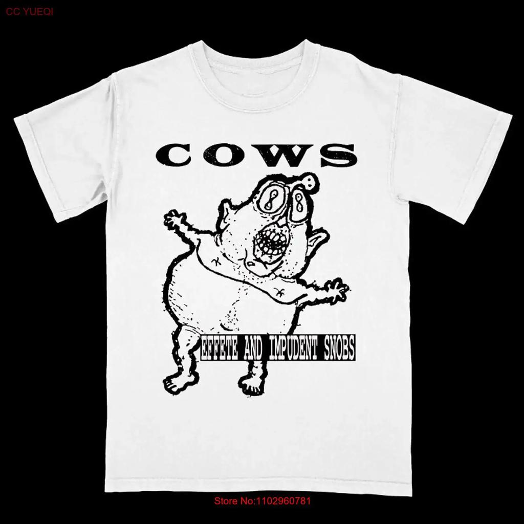 Vtg Cows Band Effete And Impudent Snobs Cotton White S 5xl T Shirt Aa1290 Vintage Casual Slightly Top For Everyday Wear