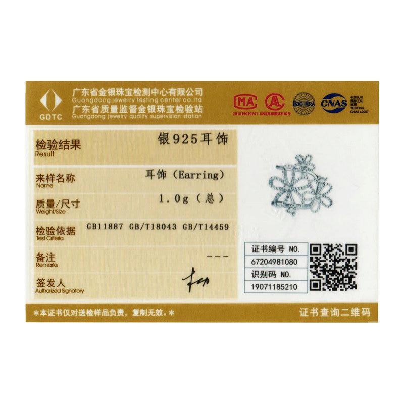 BAMOER Waterdrop Flores Brilhantes para Mulheres 925 Prata Esterlina CZ Joias Retro Statement