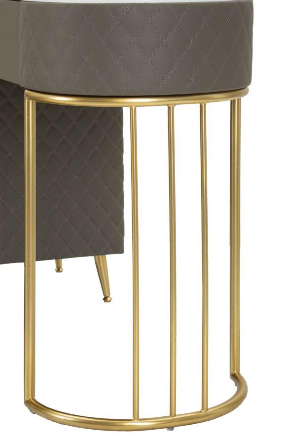 Bed Desk Sharon Grey With Stool Cm 120X40X75 (Stool Size Ø36X39)