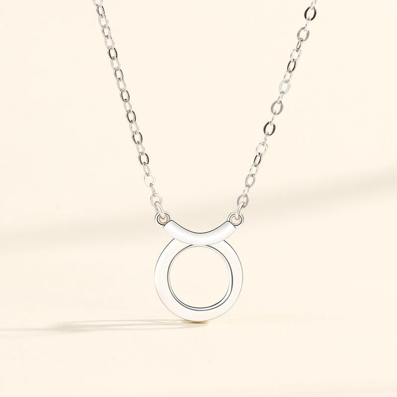 Korean love circle necklace women ins simple temperament niche design cold wind collarbone chain