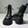 Soft Leather Spring Autumn Platform Boots for Men New Designer British Style Eight-hole Men's Short Boots Shoes