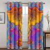 3D Bohemian Style Animal Elephant Curtains 2 Panels Moroccan Style Home Living Room Bedroom Balcony Window Decor Curtains