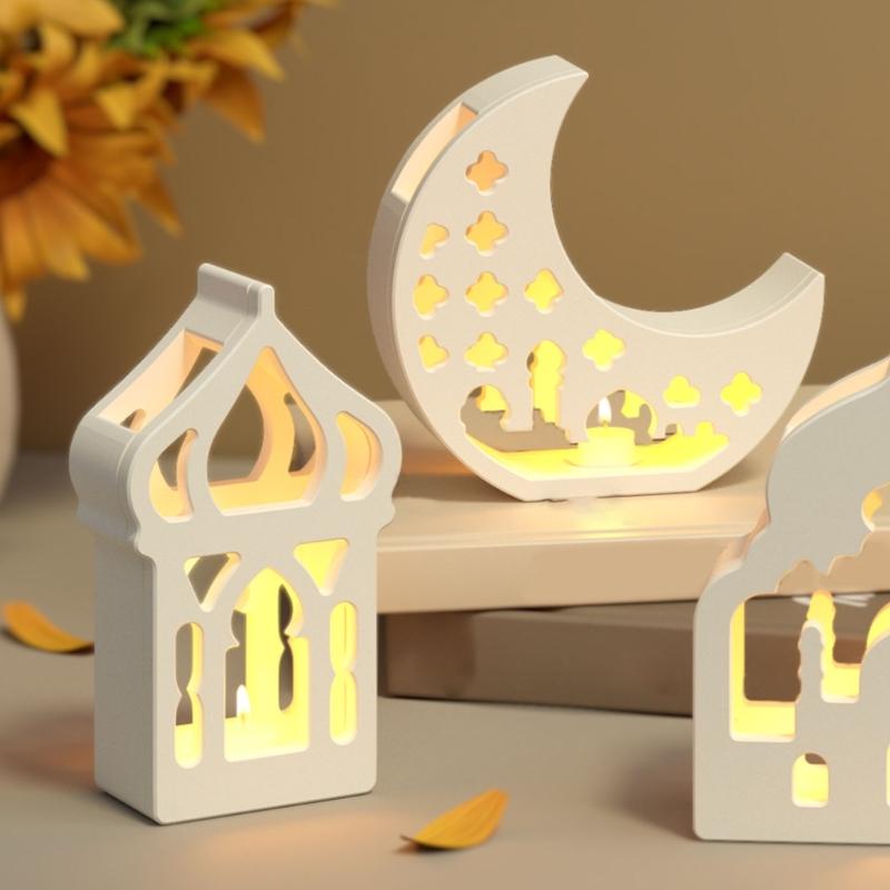 House Moon Shape Silicone Molds for Candle Holder Gypsum Decoration Silicones Tealight Holder Molds Epoxy Resin Molds