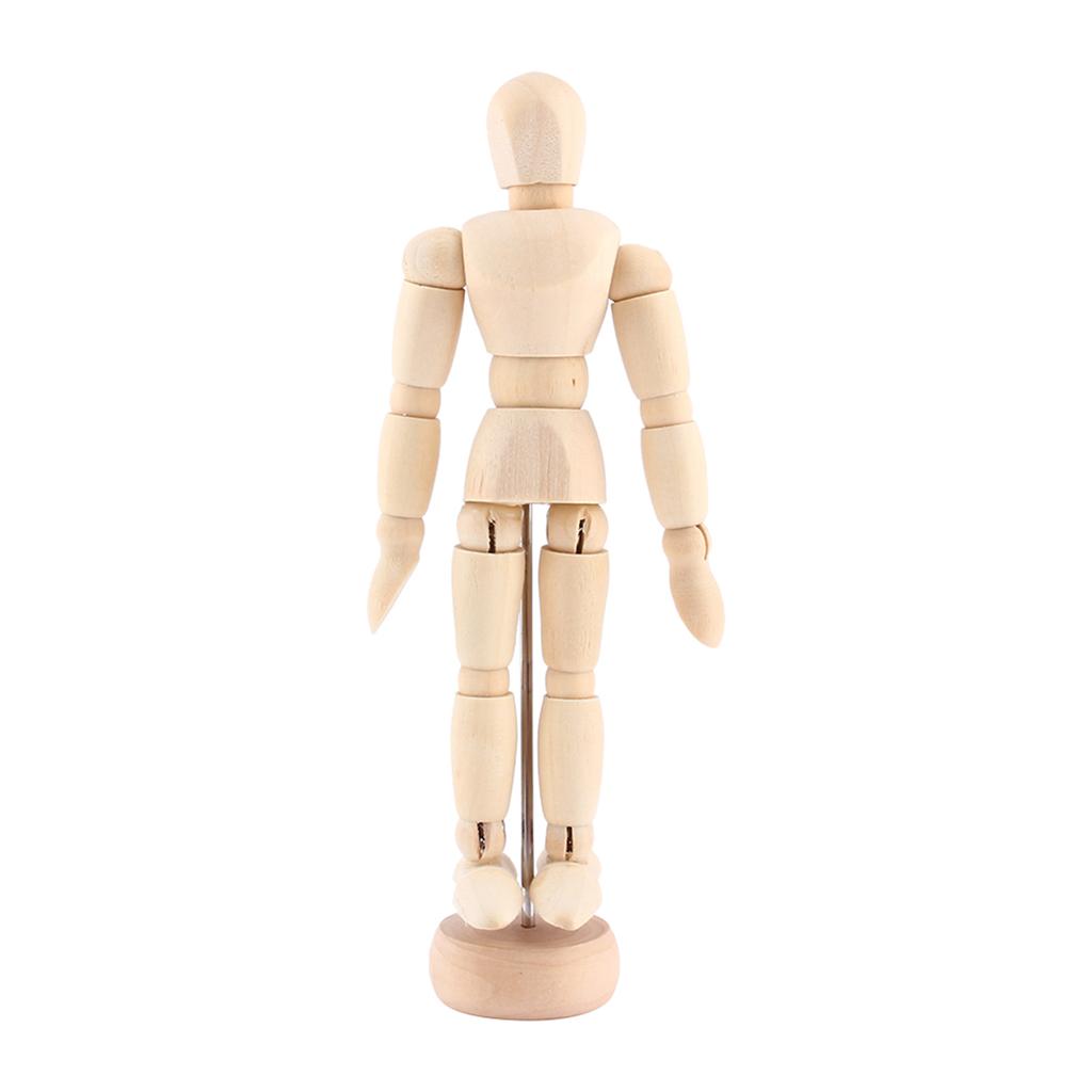 Mannequin Model, Articulated Wooden, Learning Shadows and Lights, Suitable for Photographic Props, Desk Toy, 4.5 Inch