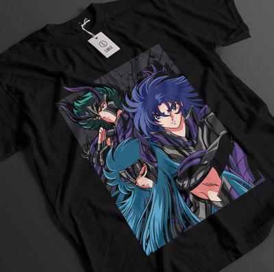 Saint Seiya Shirt Shiryu Tshirt Hyoga T-Shirt Shun Top Ikku Anime Graphic Tee