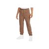 Jordan Archaeo Brown Lace-Up Mid-Waist Solid Color Tapered Knit Sports Pants Men Bottoms DC9587-256