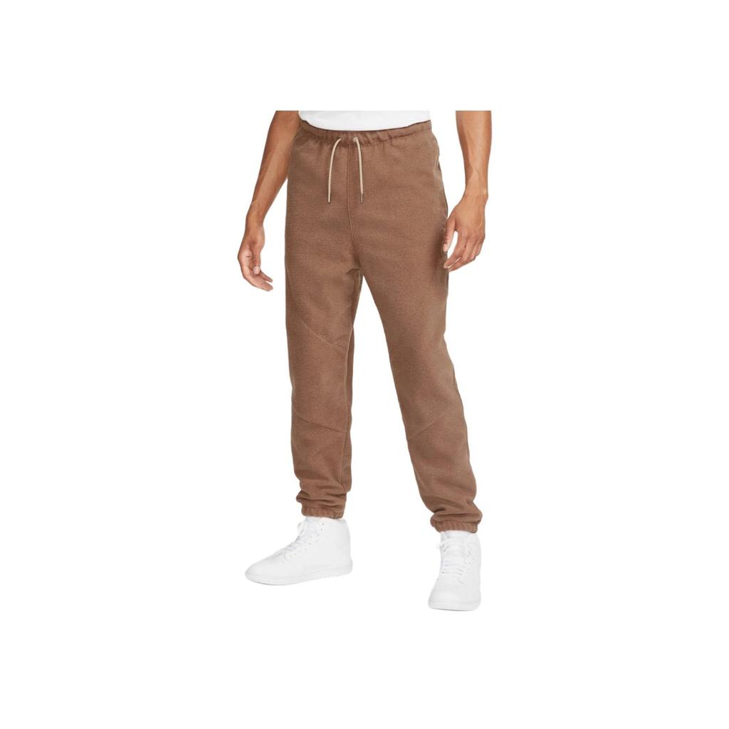 Jordan Archaeo Brown Lace-Up Mid-Waist Solid Color Tapered Knit Sports Pants Men Bottoms DC9587-256