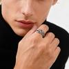 Vnox Vintage Eagle Claw Adjustable Ring for Men, Punk Style Sliver Color Opening Ring, Cool Hip Hop Party Gift, 12mm Wide