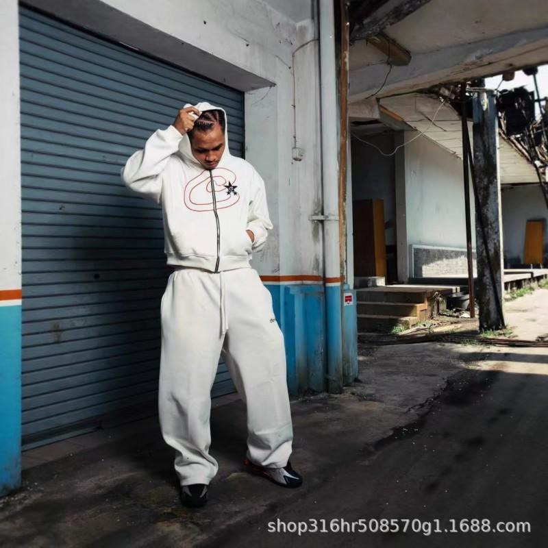 26 Streetwear Y2K Hip Hop Tracksuit Zip-Up Hoodie Loose Sweatpants Set