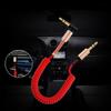 1.8m Spring AUX Audio Cable - 3.5mm for Headphones, Speakers, Mic, & Recording