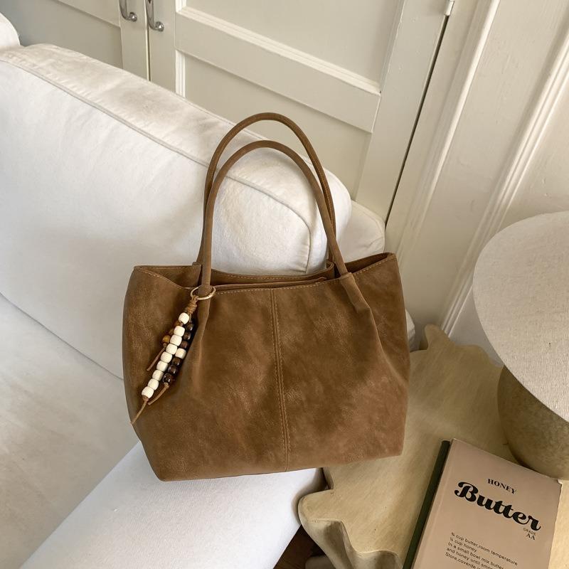 Suede leopard print big bag women's fashion matte tote bag autumn and winter retro underarm mother bag