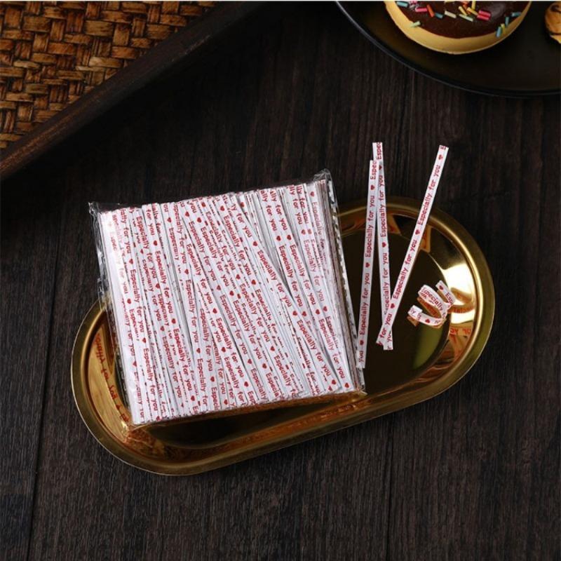 700Pcs Pack Colored Kraft Paper Twist Ties Silk Binding Rope for Baking Food Lollipop Packaging Sealing Decoration