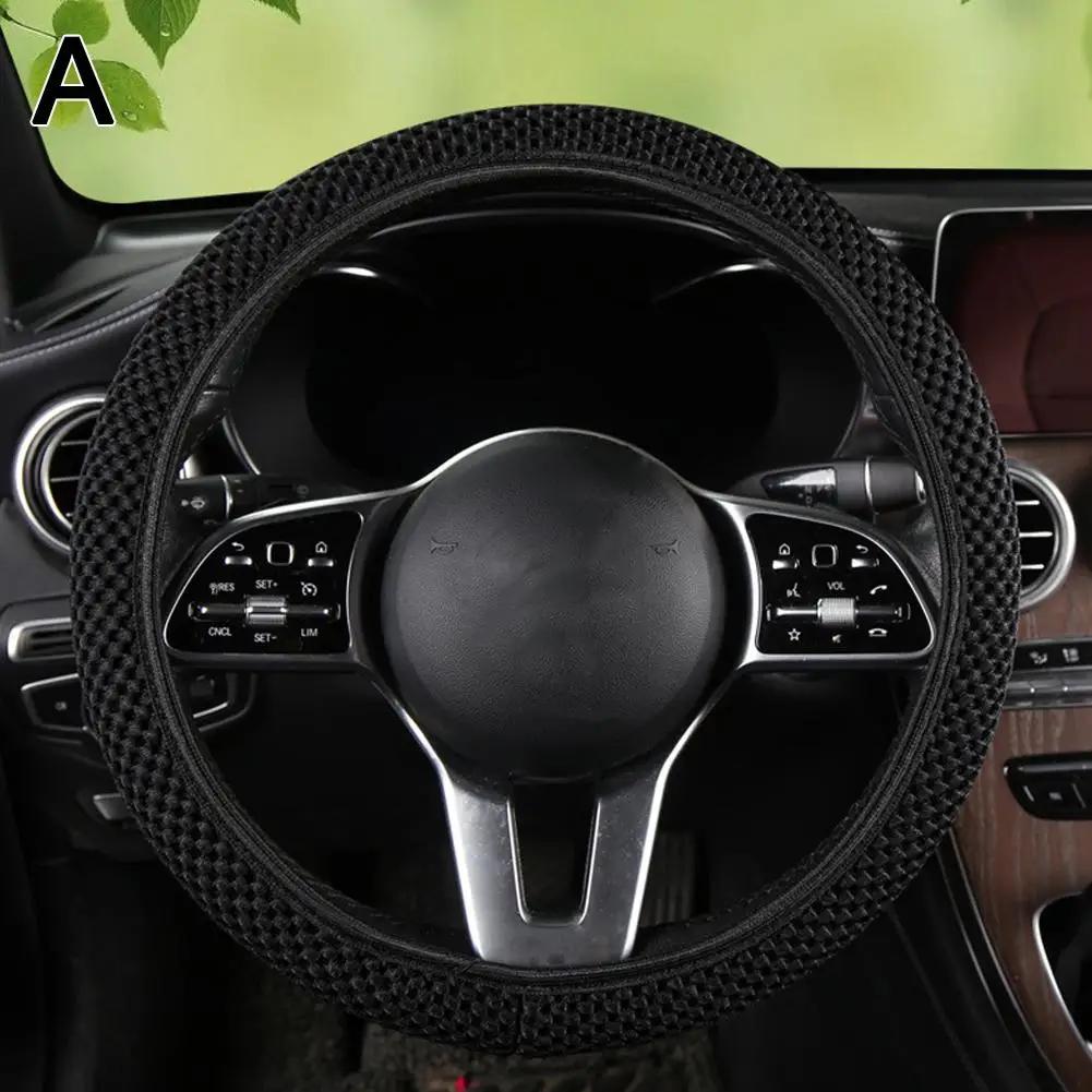 

Universal Steering Wheel Cover Microfiber Breathable Inner Sweat-absorbing Non-slip,heat-resistant Design No Stretch U3w6