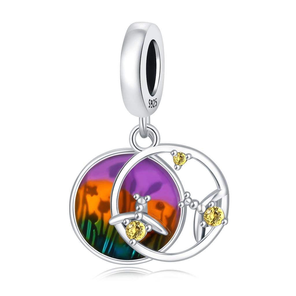 Copper Colorful Butterfly Dragonfly Series Pendant Charms Beads Fit Original Wear Birthday Diy Jewelry Gifts