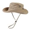 Men Cowboy Fisherman Hat Summer Outdoor Mountaineering Jungle Sunscreen Basin Cap Wide Brim Women Solid Color Bucket Hat