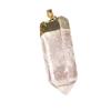 Hot Sale Natural Clear Crystal Column Long Strip Raw Stone Pendant Irregular DIY Necklace Export Jewelry