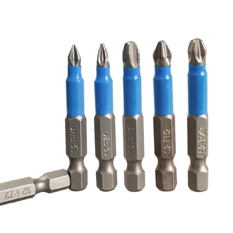 Impact Magnetic Crossed Bit PH2 Bit Steel Crossed Head Drill Bit Screwdriver Bit 1/4 Hex Shank Nonslip