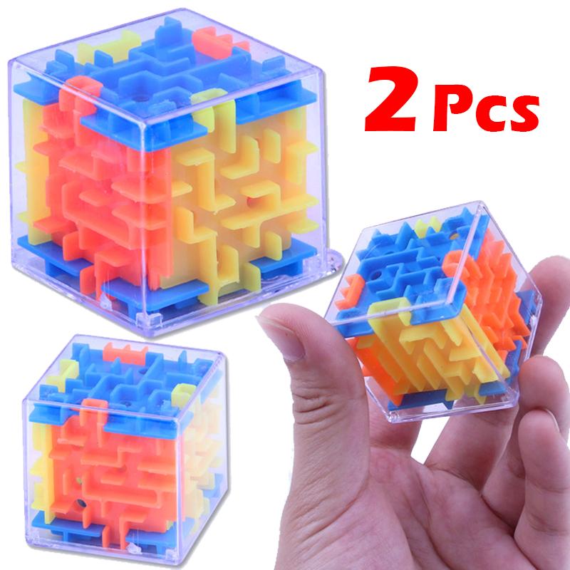 5/10 Buc Mini Cub Labirint 3D, Puzzle-uri Gravitaționale pentru Creier pentru Copii Adulți, Mini Puzzle Mental pentru Provocări Dificile cu Bilă Labirint 3D, pentru Premiu la Clasă