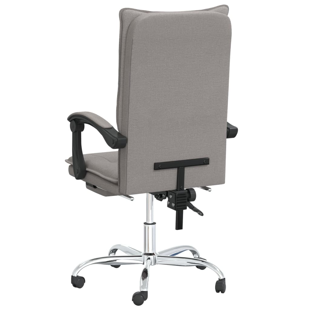Office Chair with Reclining Function Taupe Fabric