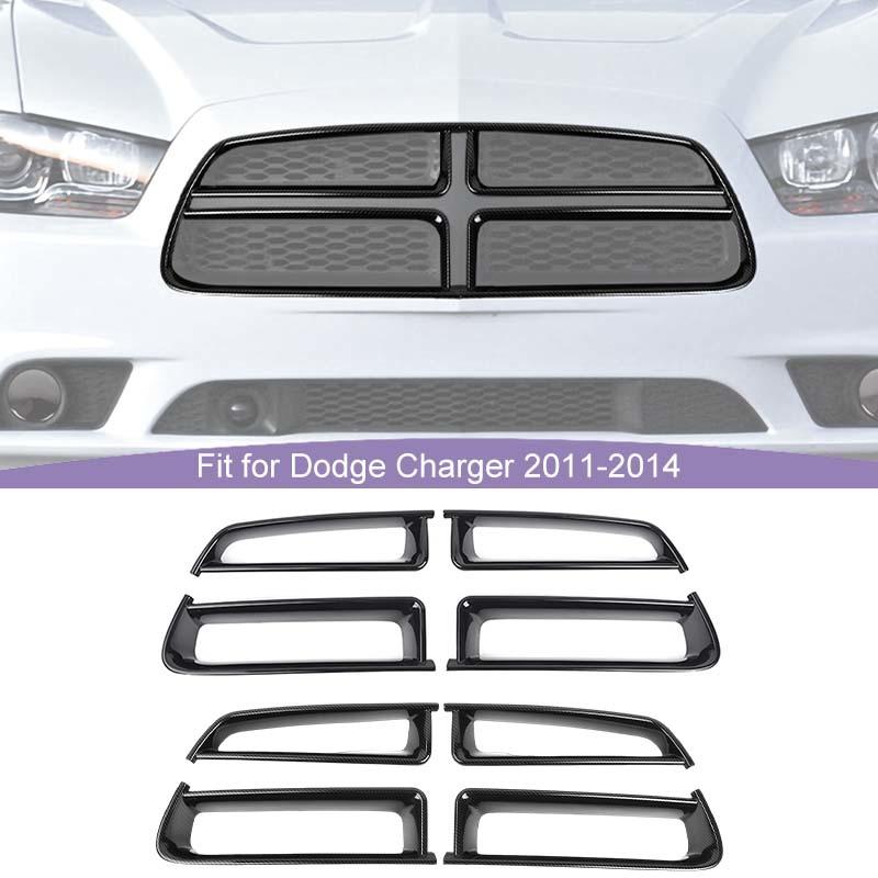 Car Front Hood Air Inlet Grille Ring Cover Protective Sticker For Dodge Charger 2011-2014 Car Accessories