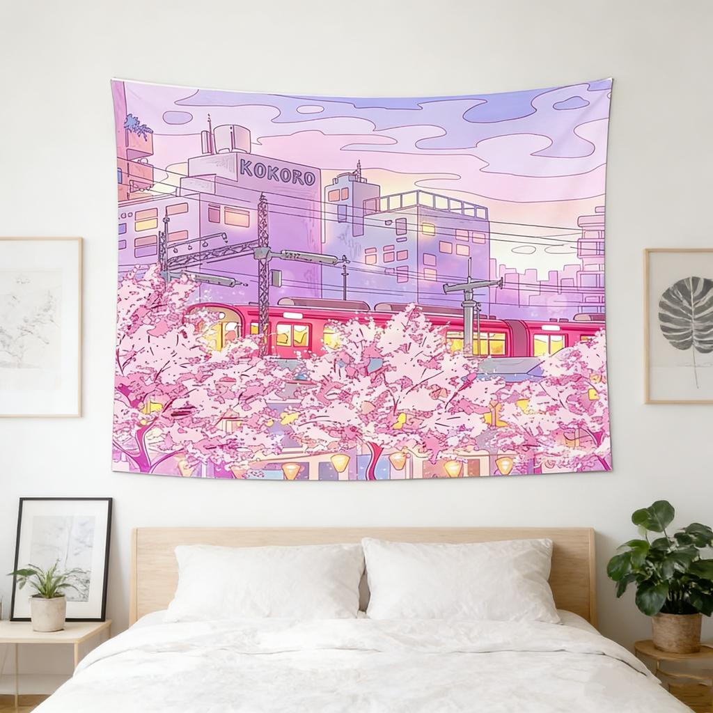 High Quality Anime Japanese Wall Decor Tapestry Room Hanging for Bedroom Gift HD MultiSize Flat Print Design