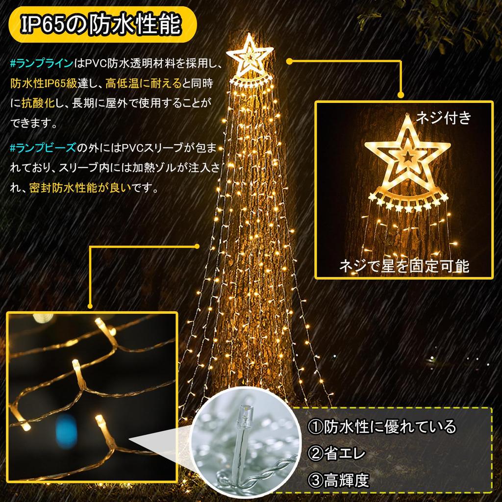 Outdoor Christmas illumination lights, outlet-type, 3.5M, 350 LEDs, waterproof, IP65, Christmas tree lights, electric lights for indoor and outdoor