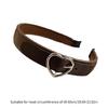 Christmas Headband with Heart Shaped Buckle Hairband Leather Hairband for Girls