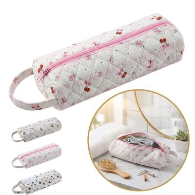 Large Capacity Curler Storage Bag Quilting Cotton Carrying Case Hair Dryer Storage Bag  for Travel
