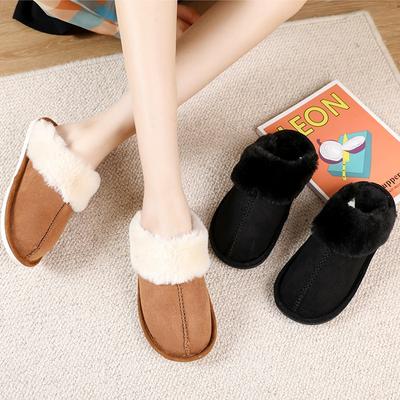 Cotton Slippers Women's Men's Thick Bottom Non-slip Autumn and Winter Velvet Outer Wear Home Warmth Student Dormitory Couple Slippers Men