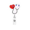 Human Organs Retractable Badge Reel Alligator Clip 360 Rotating ID Badge Holder Lightweight Name Tag Easy Pull Buckle Hospital