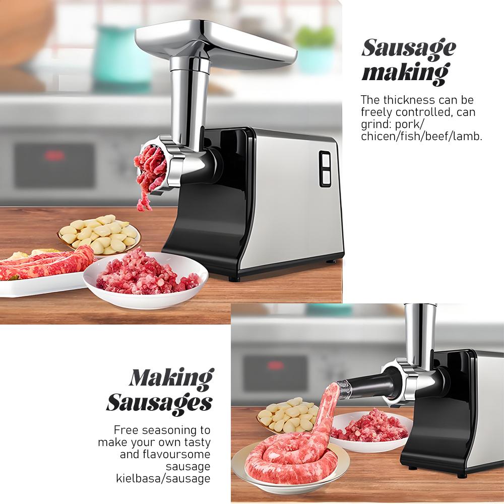 Electric Meat Grinder 110V/220V Household Multifunctional Stainless Steel Food Grade Meat Grinder Meat Grinder Sausage Machine