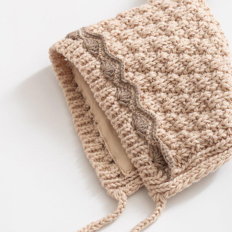Korean Winter Princess Hat: Cute, Thickened Knit Wool with Ear Protection for Girls
