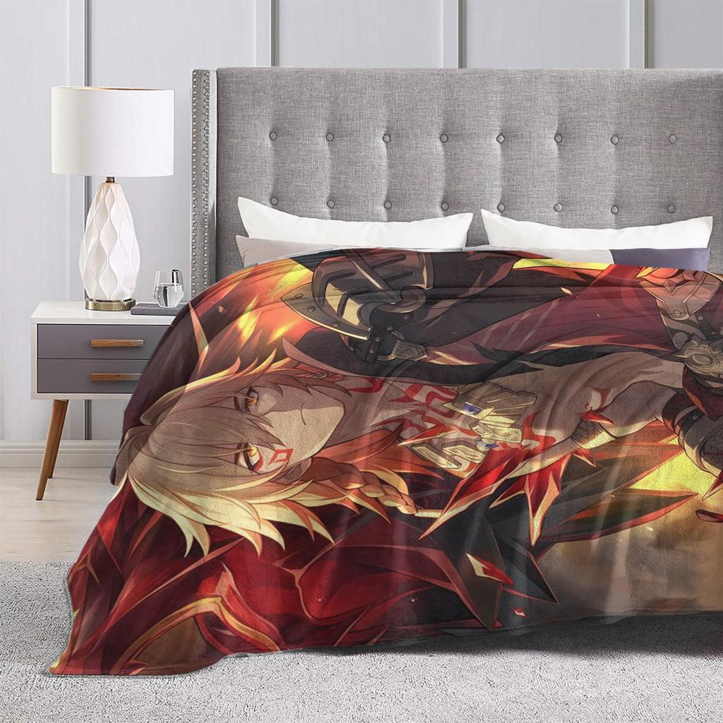 Honkai Star Rail Topaz Plüschdecke Kind Flanell Überwurfdecke für Sofa Sessel Warm Weich Maßgeschneiderte Qualität Bettüberwurf