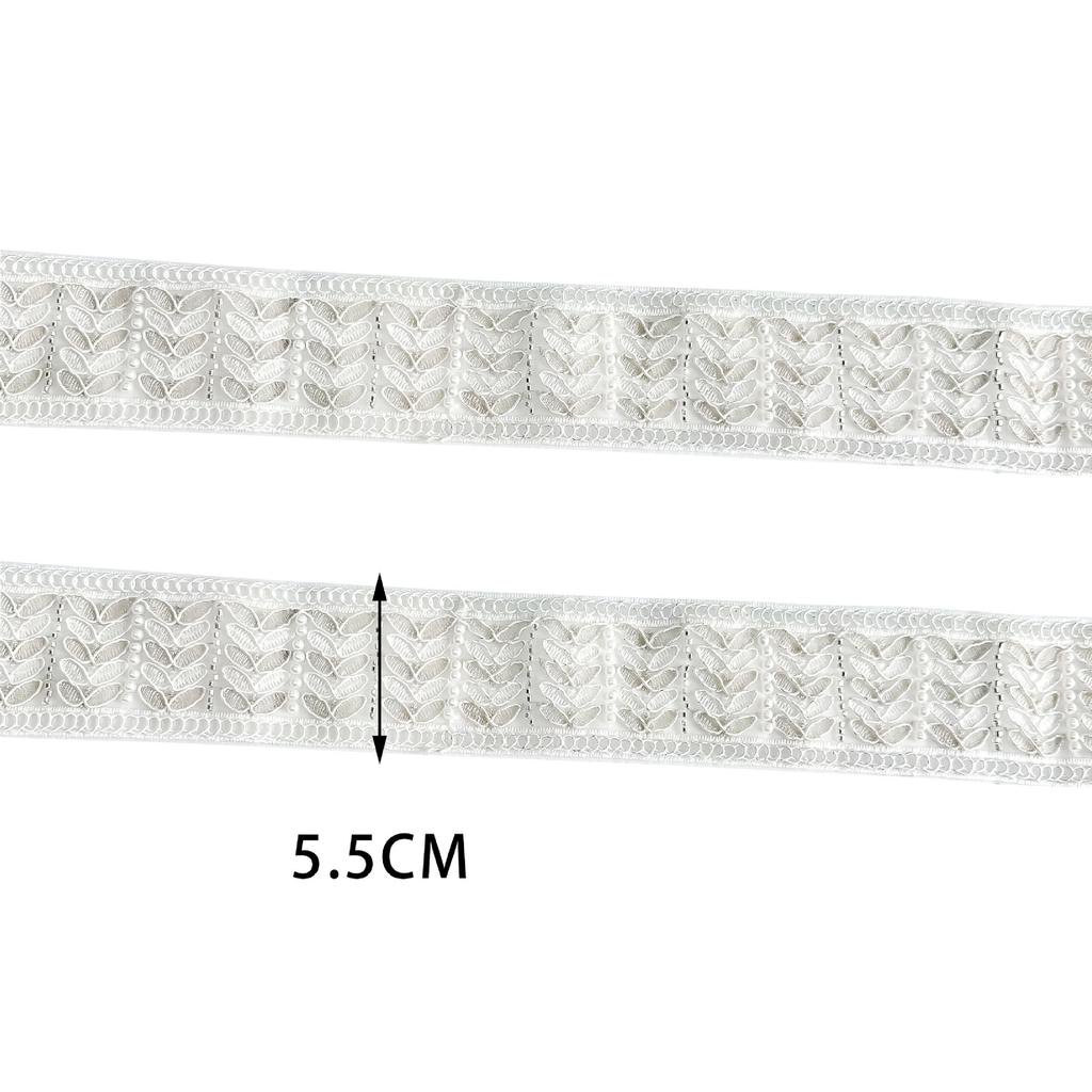 5.5Cm New Chinese Exotic Handmade Bead Embroidery Barcode Strand Diy Hanfu Cuff Accessories Edge Lace Accessories