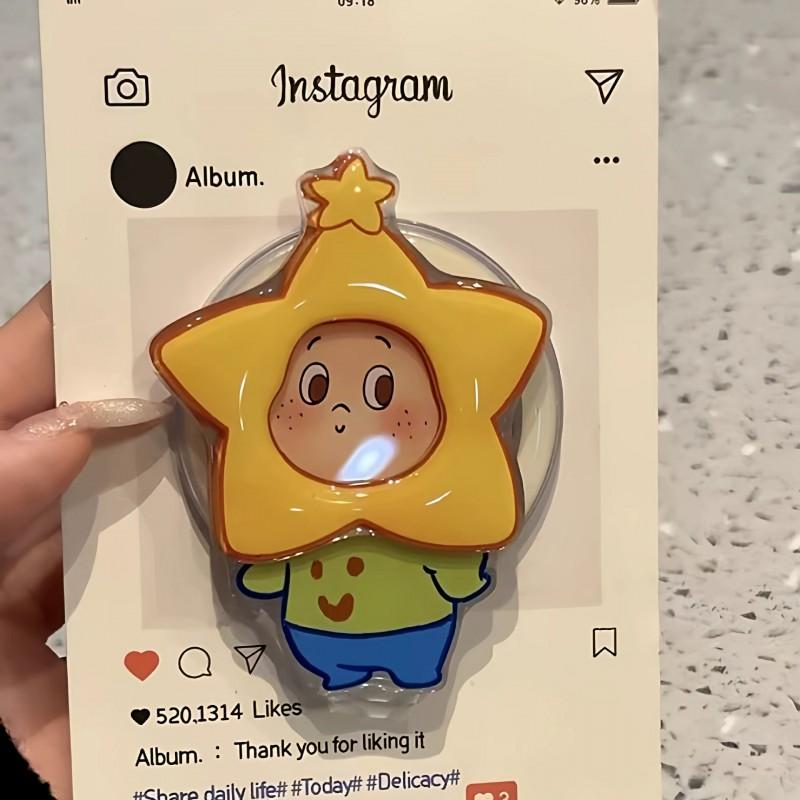 Cartoon Star Bubble Candle Design Phone Case IPhone 14 15 16 17 Series With Magnetic Kickstand Dual-Layer Shockproof Silicone