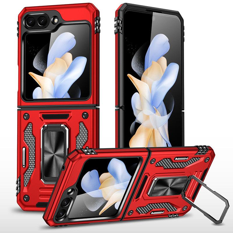 Lens Protection Ring Rotating Stand Phone Folding Armor Case for Samsung Galaxy Z Flip 7 FE / Flip 6 / Flip 5 Shockproof Cover