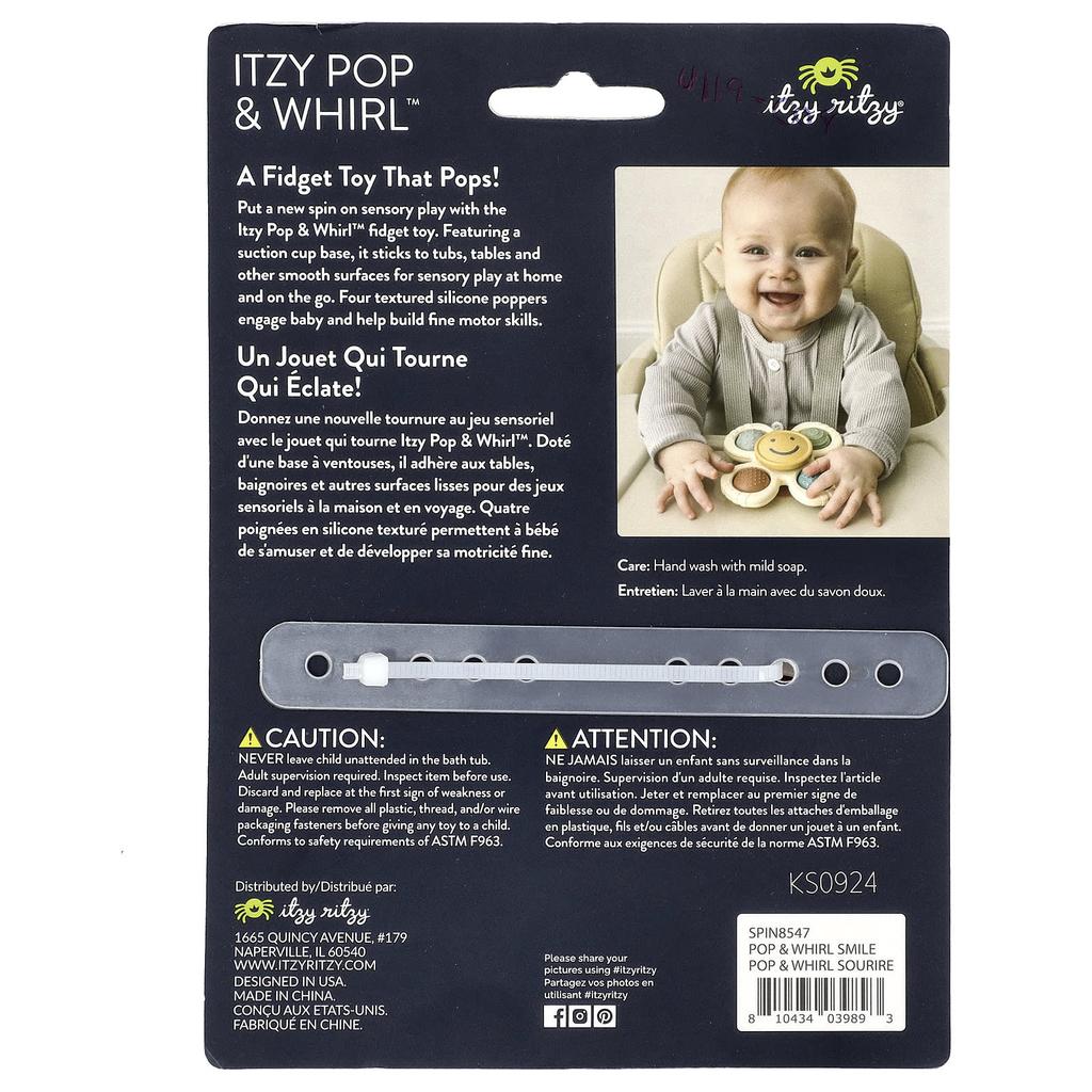 Itzy Pop & Wvirl™, Fidget Toy, Ages 6+, Smile, 1 Piece