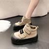 High-top Shoes Winter Velvet Warm Real Soft Leather Platform Trendy Shoes New Campus Style Casual Sports Shoes
